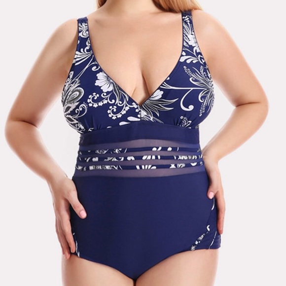 Other - ➕🆕Mesh panel floral print one piece  swimsuit